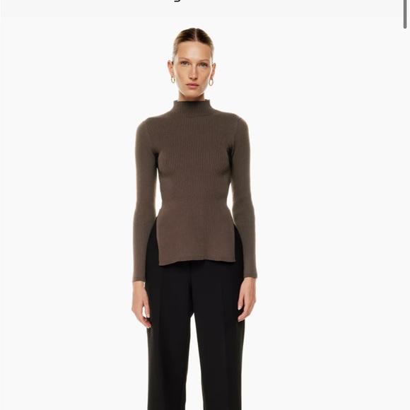 Aritzia Babaton Sculpt Knit Tie-Back Longsleeve - Picture 2 of 14